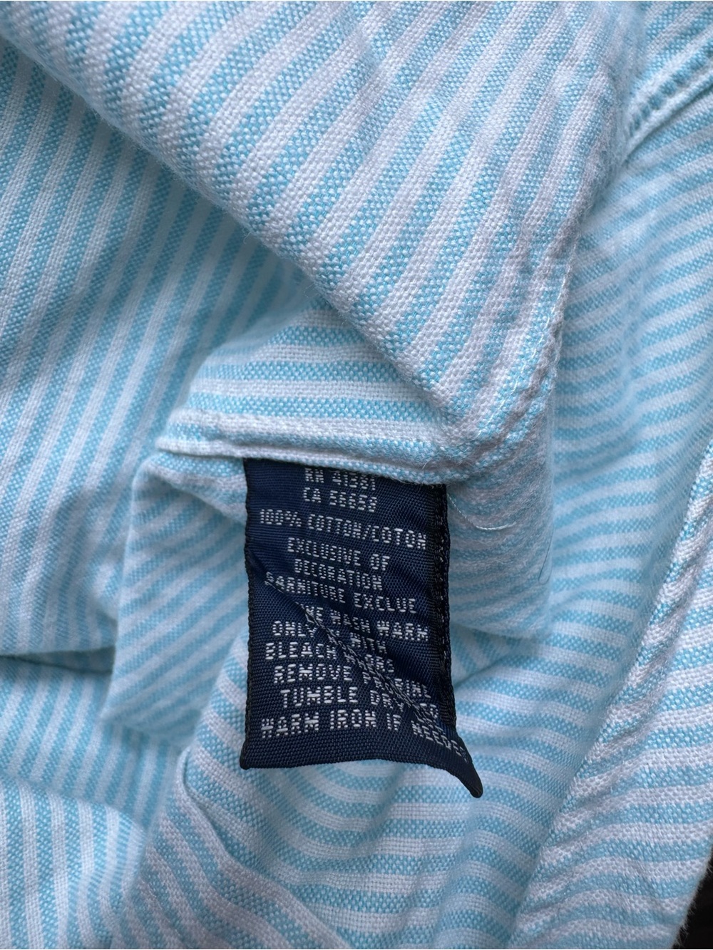 Ralph Lauren Mint Green and White Striped Button-Down Shirt - Picture 5 of 5